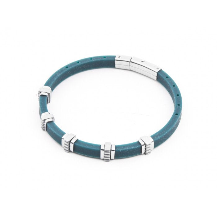 Bracciale in gomma e acciaio