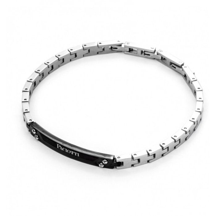 Bracciale maglia tessere e piastra