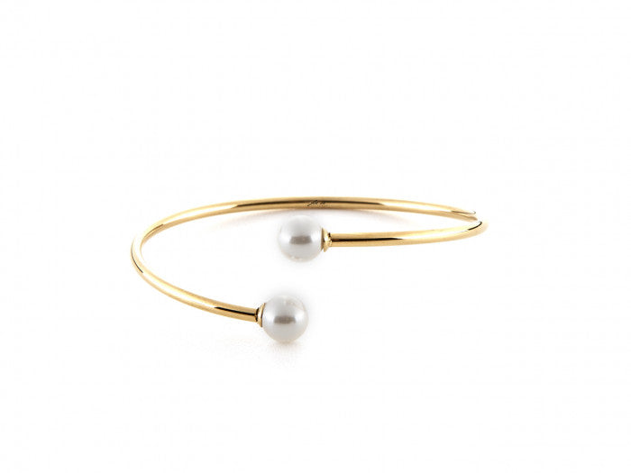 Bracciale rigido laminato perle