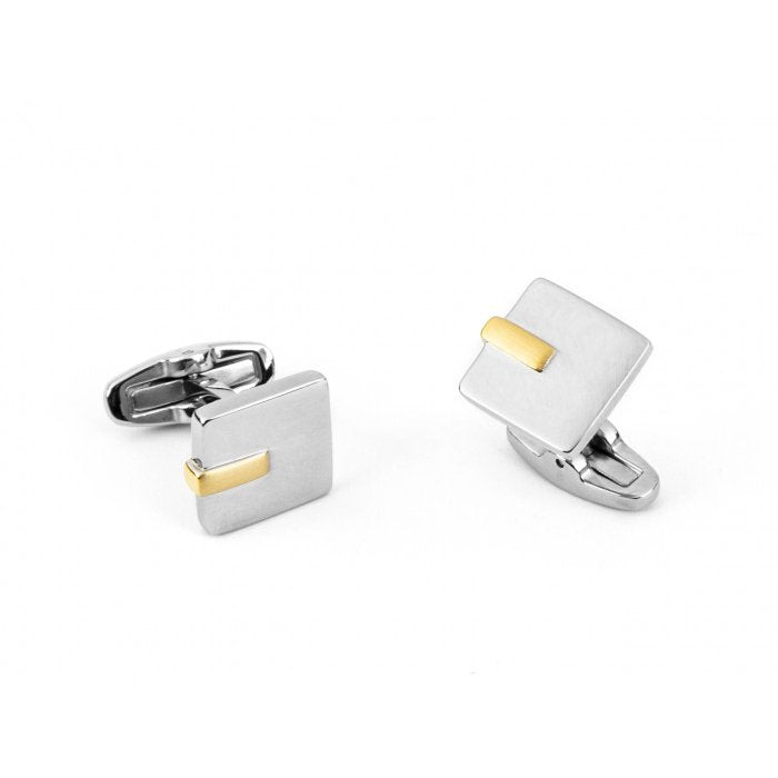 Gemelli con inserto pvd oro