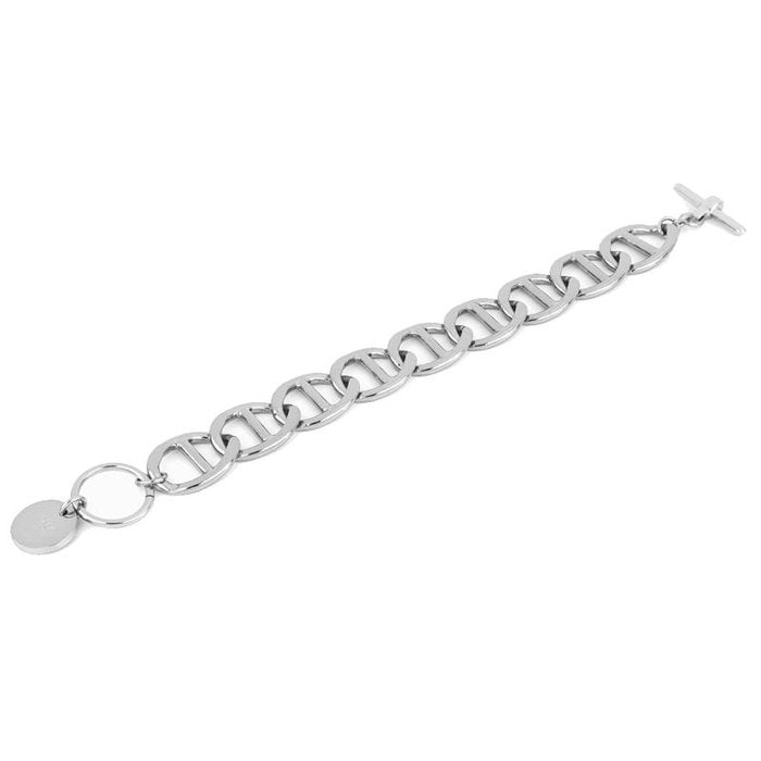 Bracciale Traversino in bronzo argentato