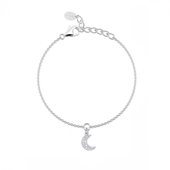 Bracciale pendente luna strass - gioielleriaperdichizzi.it
