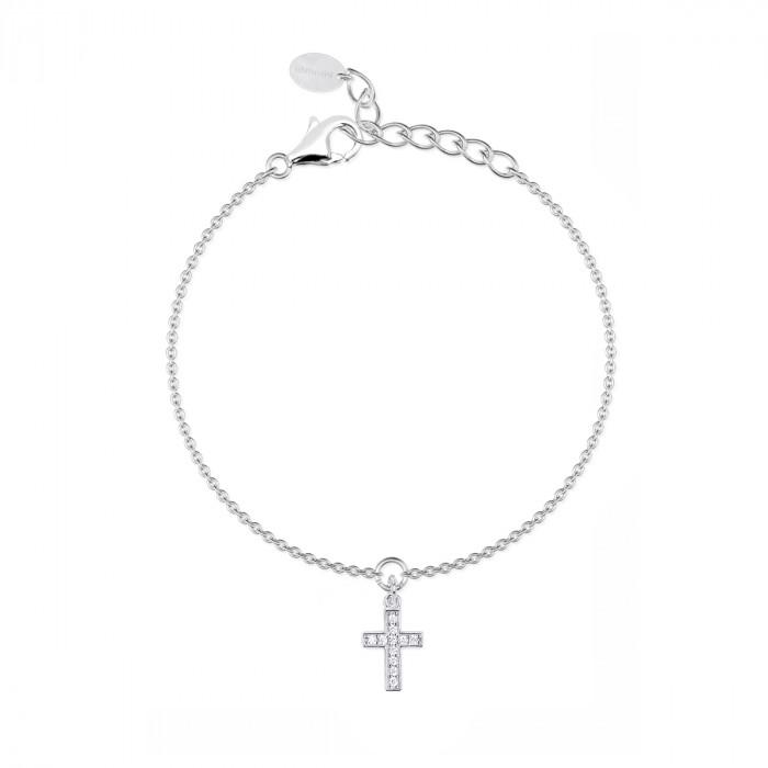 Bracciale pendente croce strass - gioielleriaperdichizzi.it