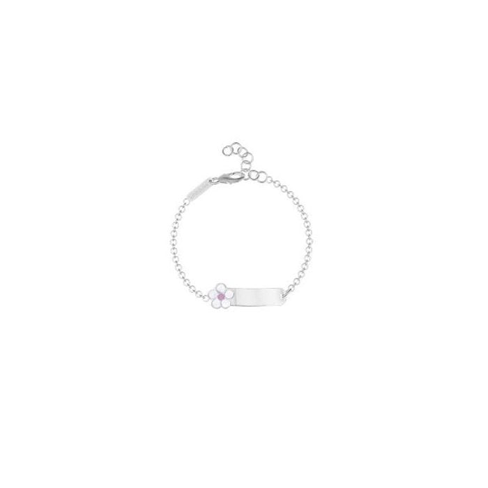BRACCIALE FIORE CON TARGHETTA INCIDIBILE