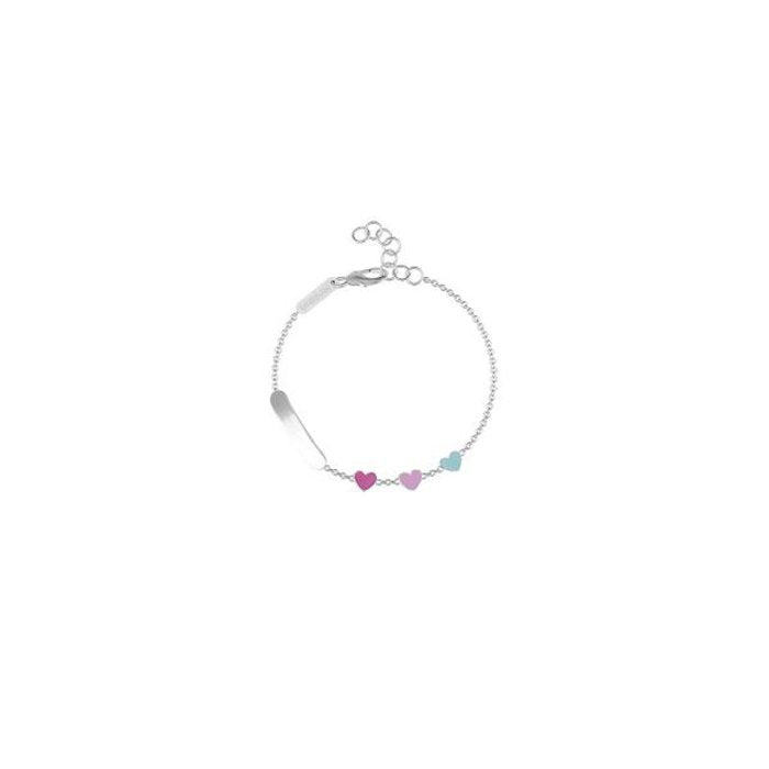 BRACCIALE CUORI CON TARGHETTA INCIDIBILE