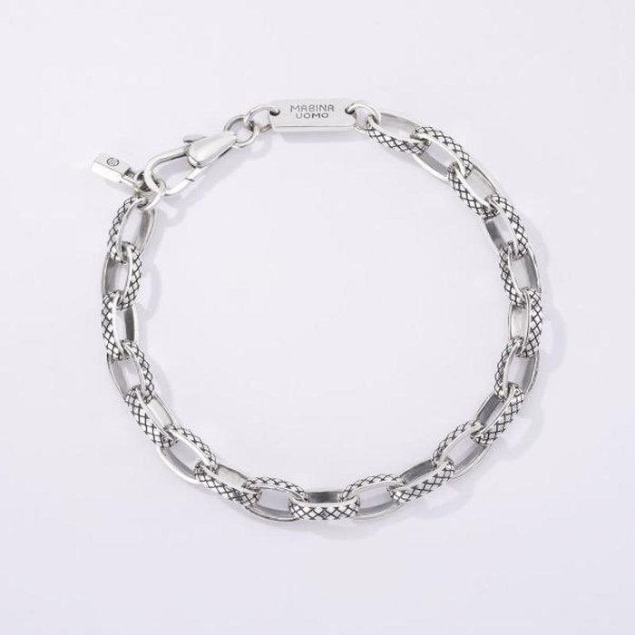 BRACCIALE MAGLIE OVALI CON ROMBI
