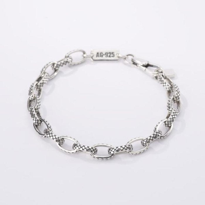BRACCIALE MAGLIE OVALI CON ROMBI