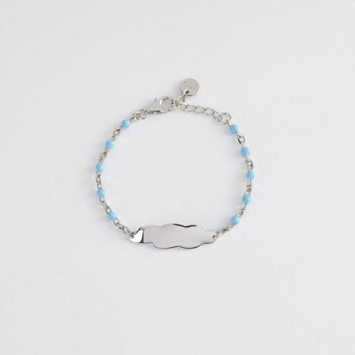 BRACCIALE AZZURRO CON NUVOLETTA INCIDIBILE