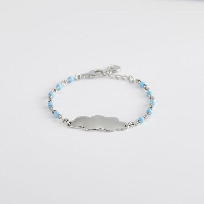 BRACCIALE AZZURRO CON NUVOLETTA INCIDIBILE