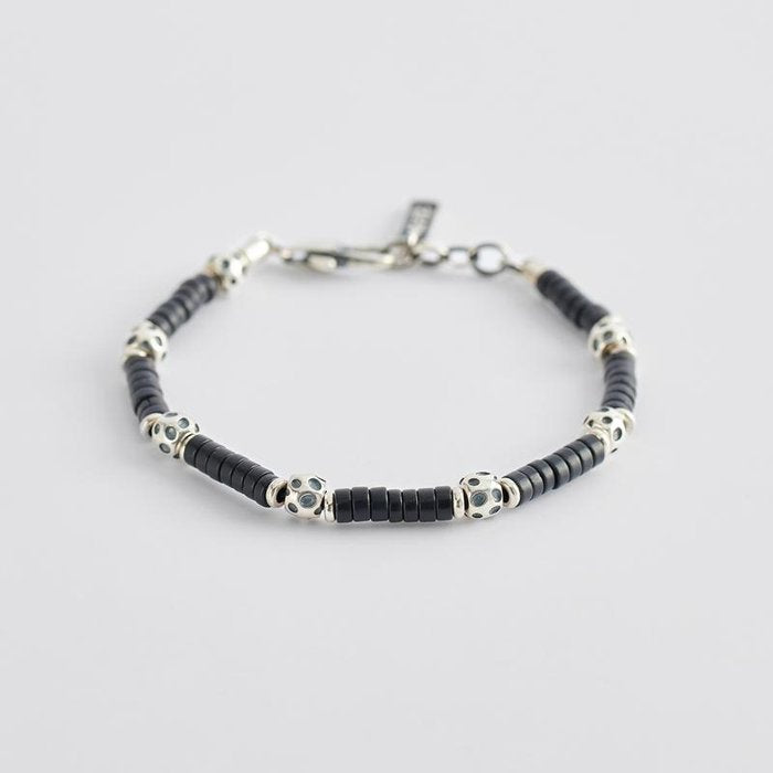 BRACCIALE DISCHI IN TURCHESE NERO