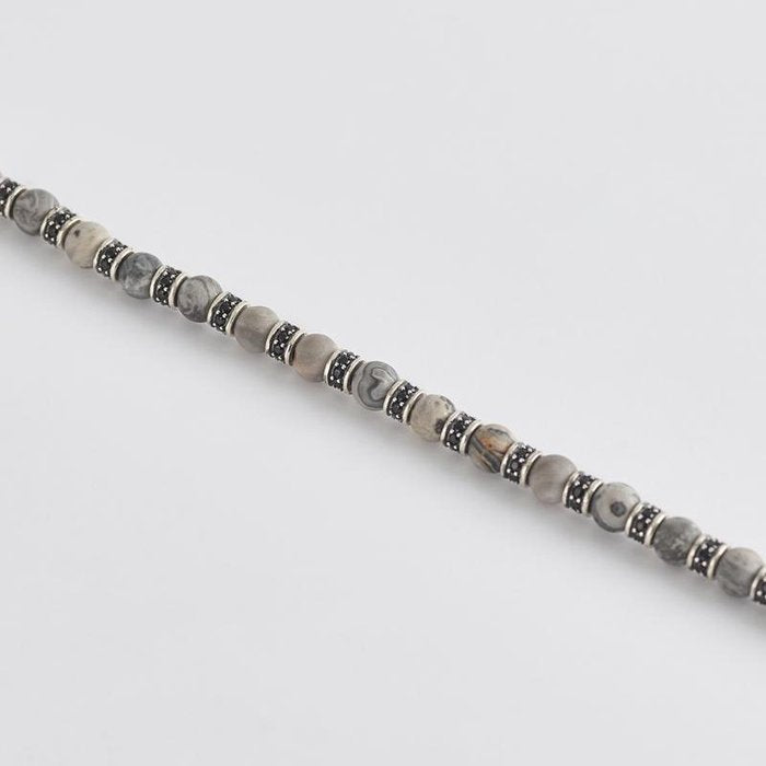 BRACCIALE AGATA E ARGENTO