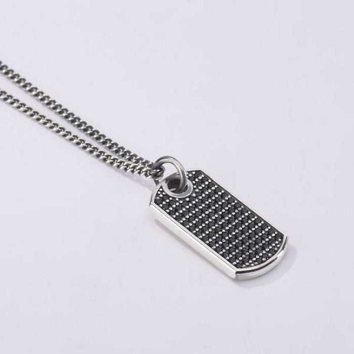 COLLANA PIASTRA IN PAVÉ