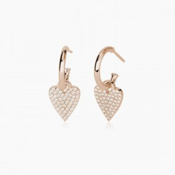 ORECCHINI CUORE PAVÉ rosè