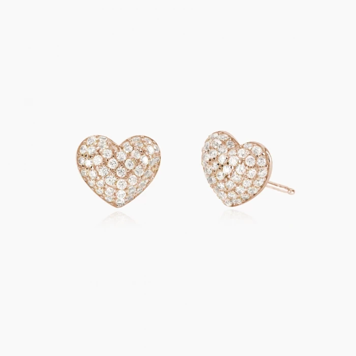 ORECCHINI CUORE PAVÉ