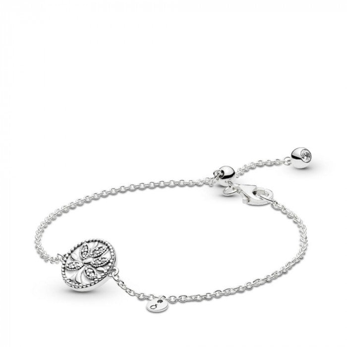Bracciale Albero della Famiglia scintillante con chiusura regolabile
