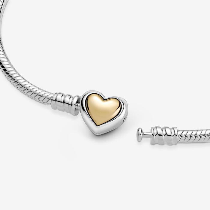Bracciale con Chiusura a Cuore Dorato