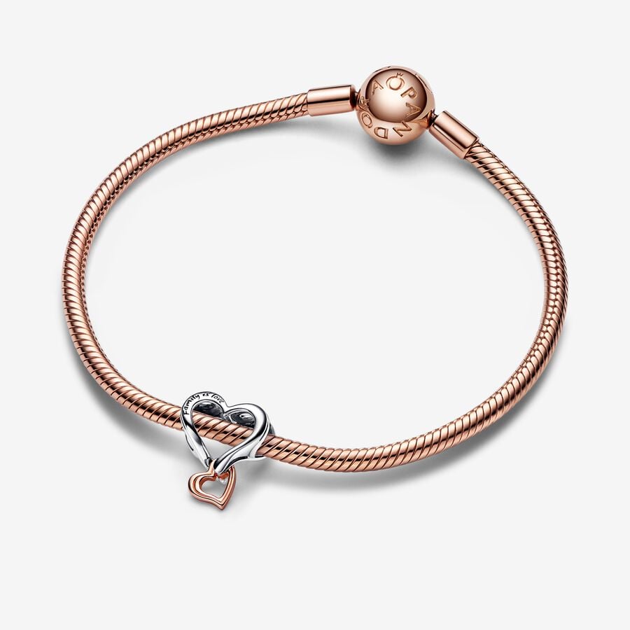 Charm Openwork Cuore Infinito "Family is Love"