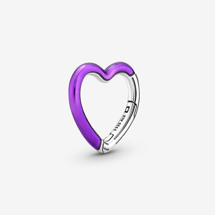 Charm Connector a Cuore Viola Pandora ME