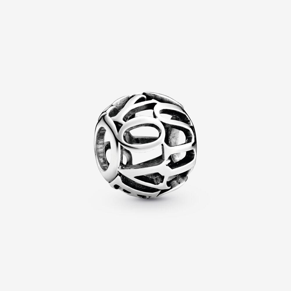 Charm con lavorazione openwork I Love You