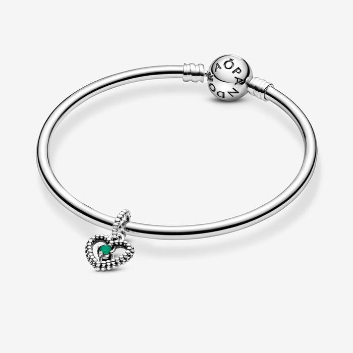 Charm Pendente Cuore Verde Maggio