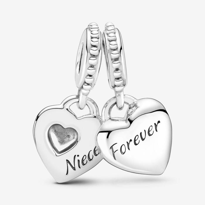 Charm Pendente Cuori Nipote e Zia