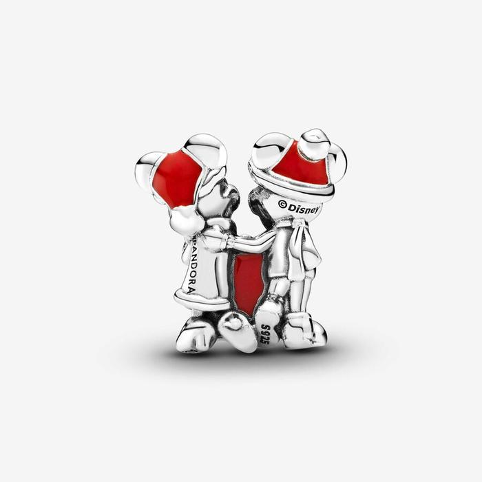 Charm Disney, charm Mickey Mouse e Minnie con pacchetto regalo