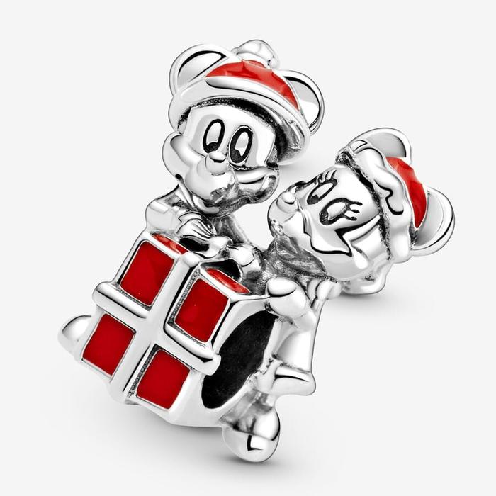 Charm Disney, charm Mickey Mouse e Minnie con pacchetto regalo