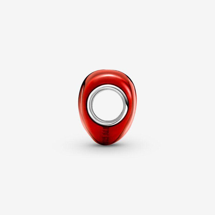 Charm Cuore Metallico Rosso