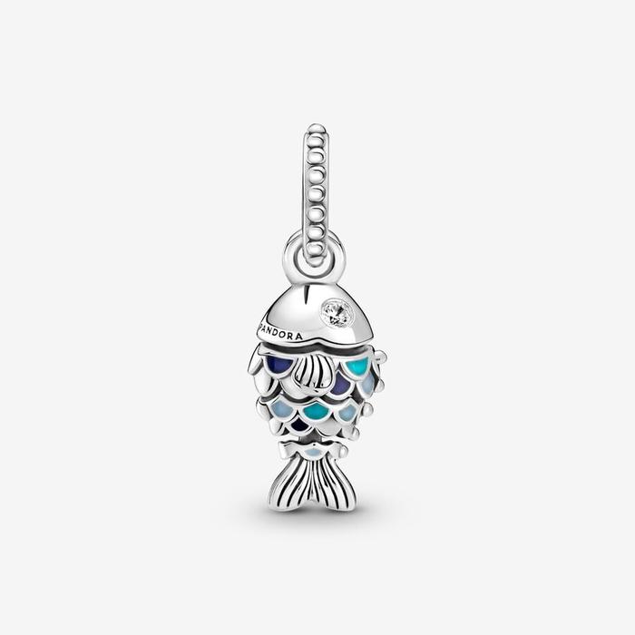 Charm pendente Pesce blu