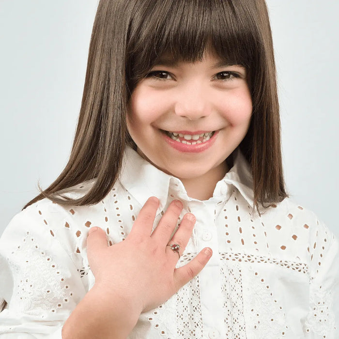ANELLO BAMBINA IN ACCIAIO CON COCCINELLA