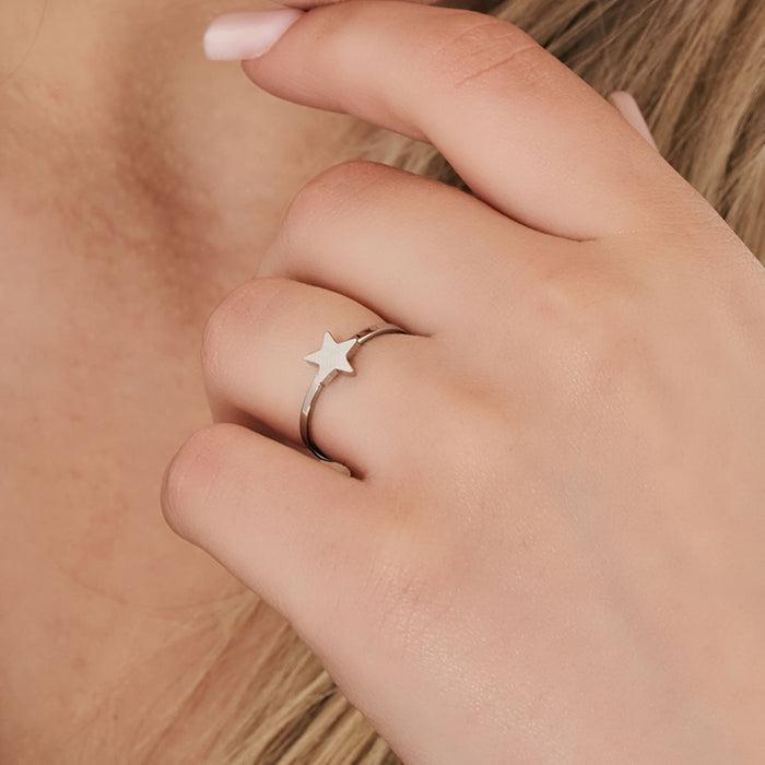 ANELLO DONNA IN ACCIAIO CON STELLA