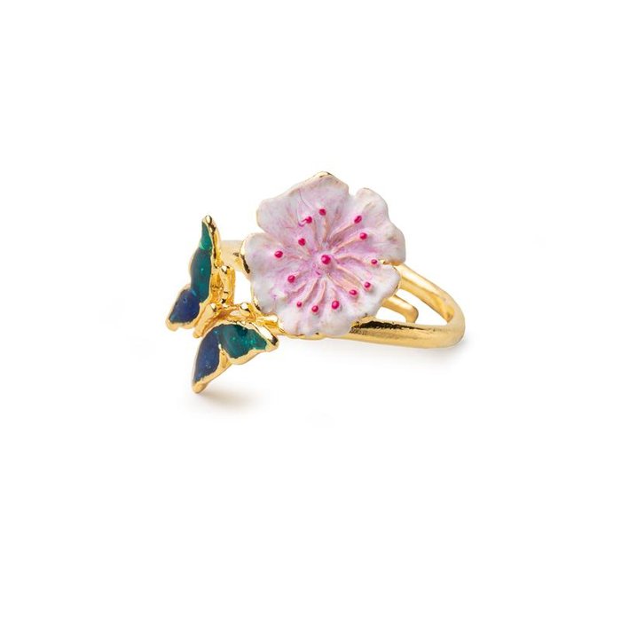 Anello Farfalla/Fiore di pesco