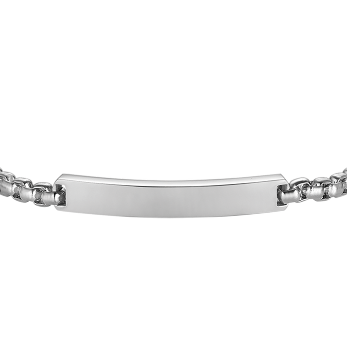 BRACCIALE UOMO IN ACCIAIO CON PIASTRA PERSONALIZZABILE