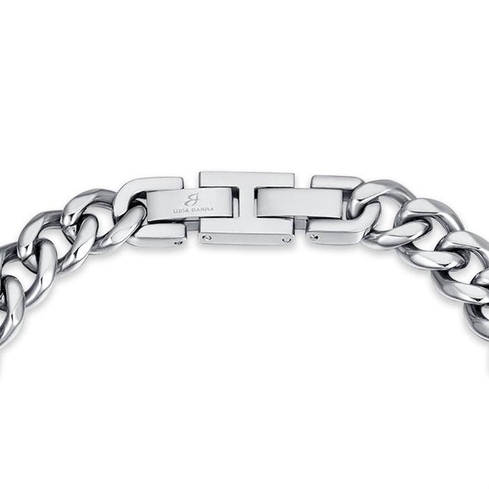 BRACCIALE UOMO IN ACCIAIO MAGLIA CATENA SILVER