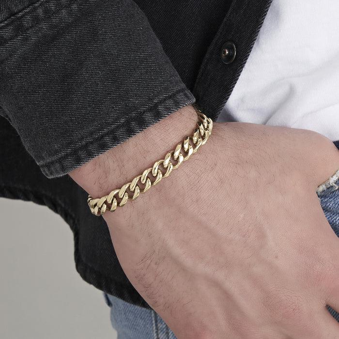 BRACCIALE UOMO IN ACCIAIO MAGLIA CATENA SILVER