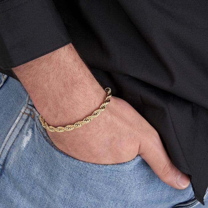 BRACCIALE UOMO IN ACCIAIO MAGLIA INTRECCIATA