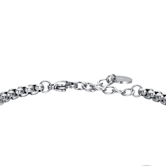 BRACCIALE UOMO IN ACCIAIO SEGNO ZODIACALE TORO PIASTRA