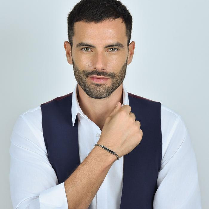 BRACCIALE UOMO IN ACCIAIO PIASTRA NESSUN LIMITE AI TUOI SOGNI