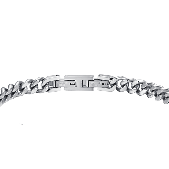 BRACCIALE UOMO IN ACCIAIO CON PIASTRA SILVER