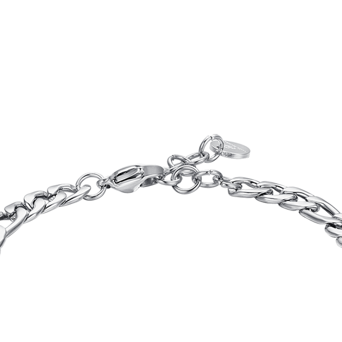 BRACCIALE UOMO IN ACCIAIO CON PIASTRA IP NERO