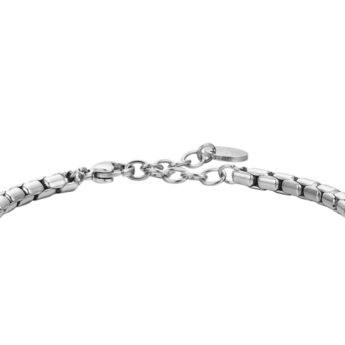 BRACCIALE UOMO IN ACCIAIO AGATA NERA