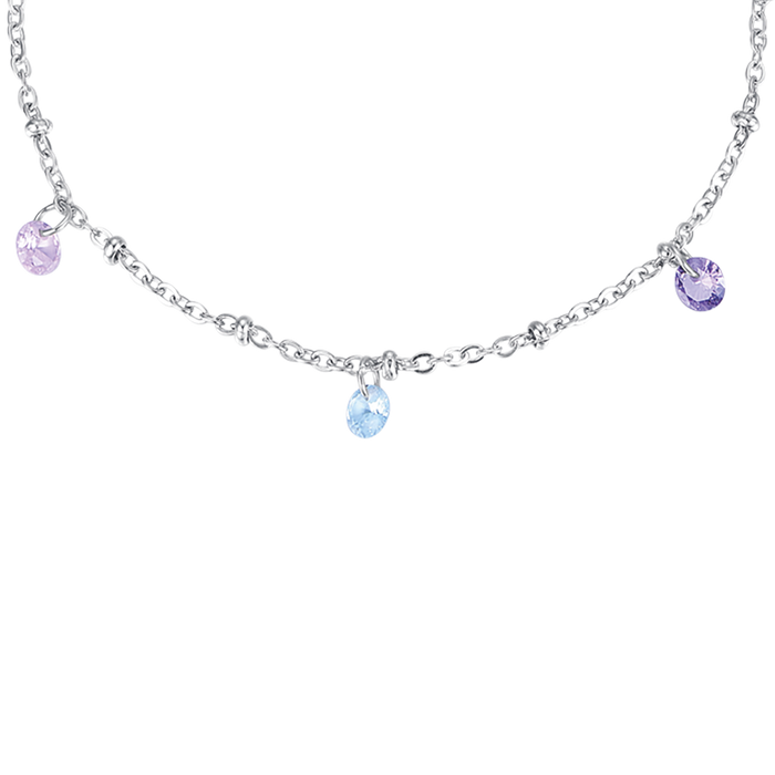 BRACCIALE DONNA IN ACCIAIO CON CRISTALLI MULTICOLOR