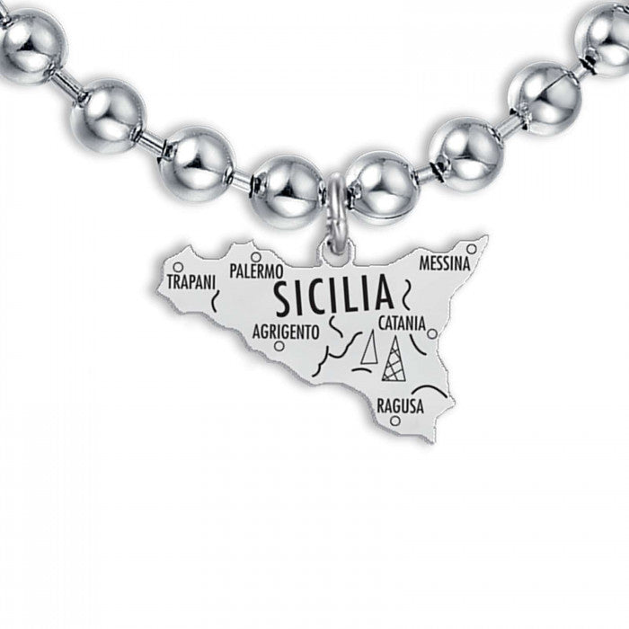 Bracciale pallini pendente Sicilia