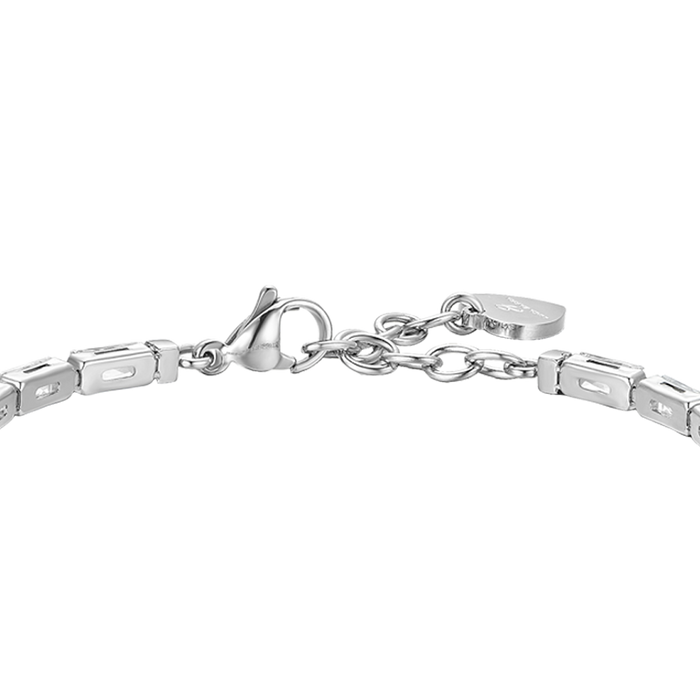 BRACCIALE TENNIS DONNA ZIRCONI BAGUETTE BIANCHI