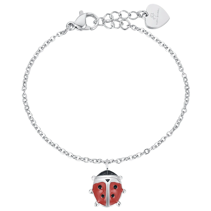 BRACCIALE BAMBINA IN ACCIAIO CON COCCINELLA