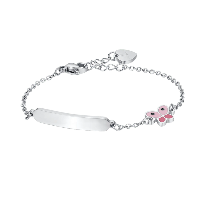 BRACCIALE BAMBINA IN ACCIAIO CON FARFALLA