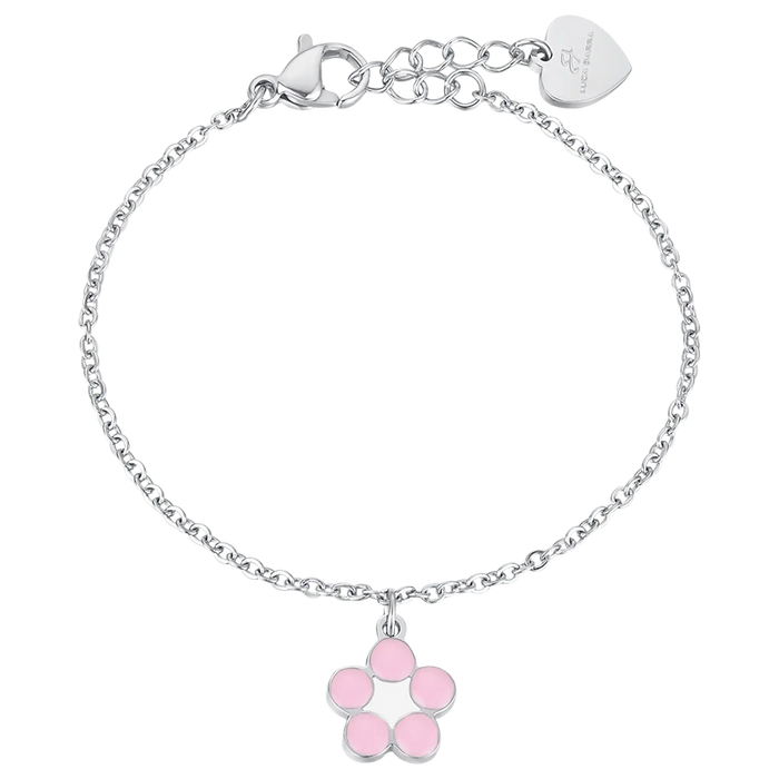 BRACCIALE BAMBINA IN ACCIAIO CON FIORE