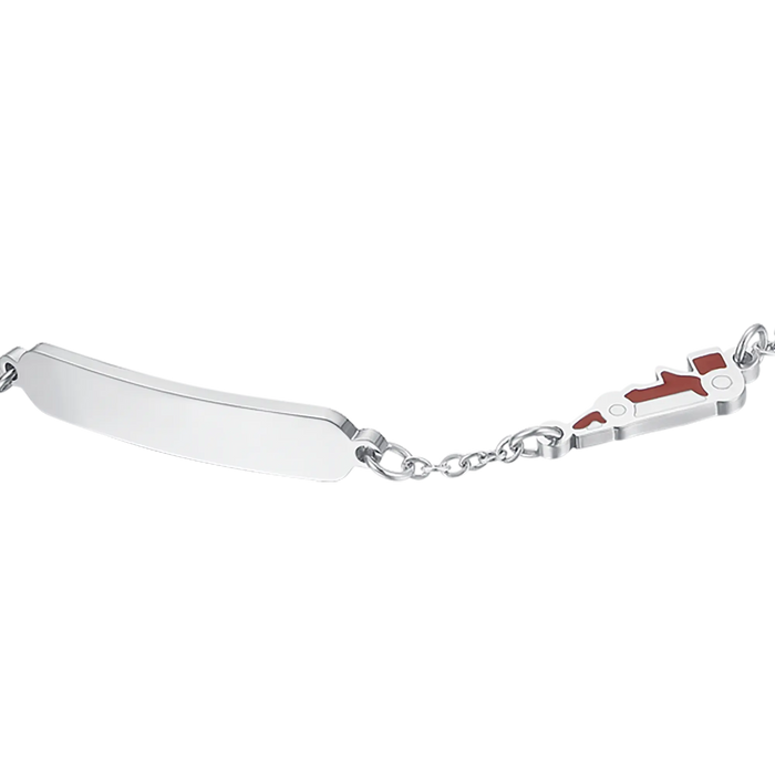 BRACCIALE BAMBINO IN ACCIAIO CON MACCHINA