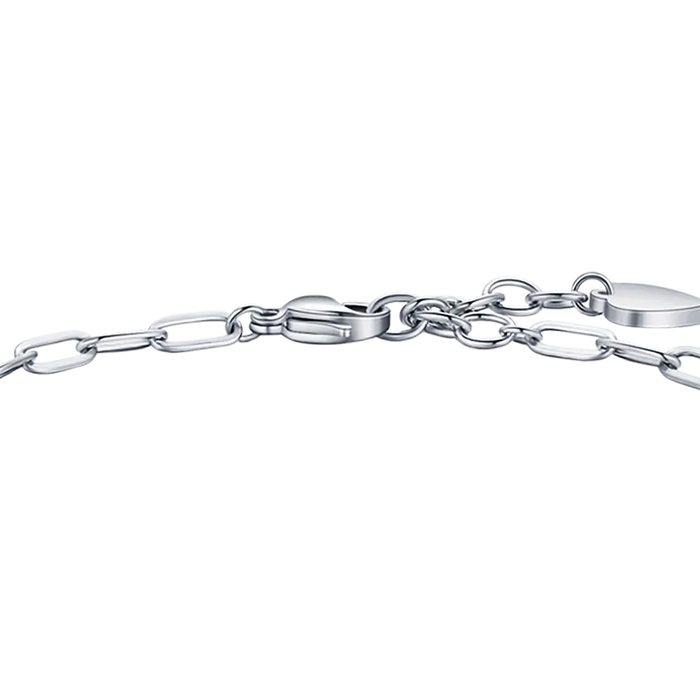 BRACCIALE DONNA IN ACCIAIO CON LUNA CUORE LUCCHETTO E STELLA