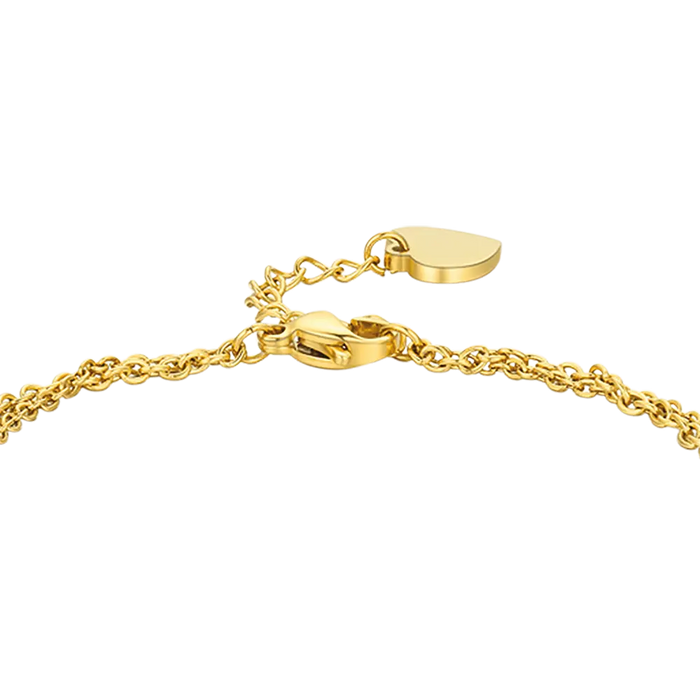 BRACCIALE DONNA IN ACCIAIO IP GOLD CON STELLE E CRISTALLI BIANCHI